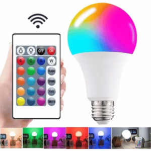 Lâmpada RGB 12W Com Controle Remoto