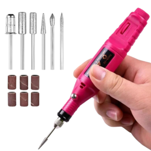 Lixadeira Para Unha de Gel - Portátil Com Ponteiras Diferentes