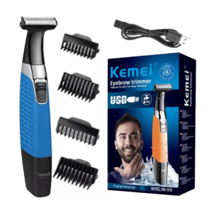 Maquina Acabamento Recarregável- Kemei- Resistente Á Agua- Azul- KM-1910