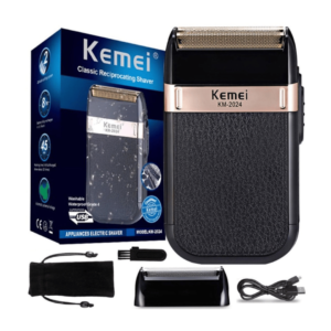 Maquina Shaver Recarregável- Kemei- Preta- KM-2024