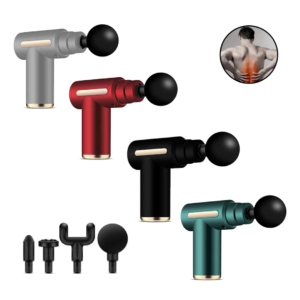 Massageador Elétrico Portátil Com 4 Ponteiras