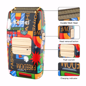 Maquina Shaver Pro 2 Recarregável- Kemei- Personalizada